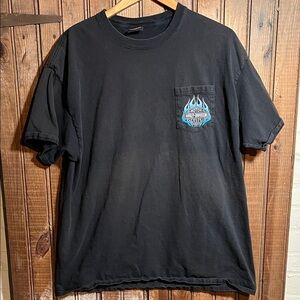 Harley-Davidson Black Tee with Blue Graphic